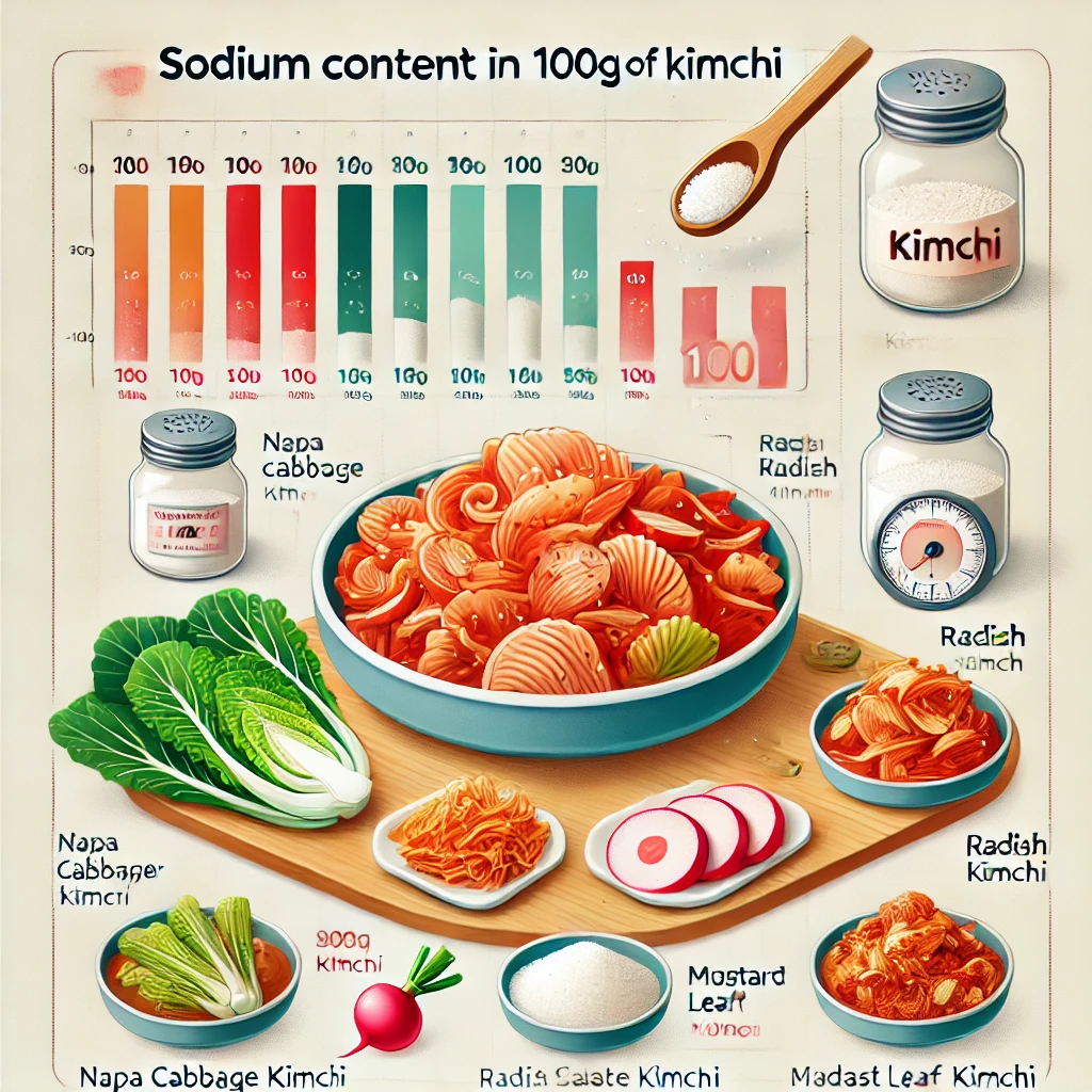 김치 100g 나트륨